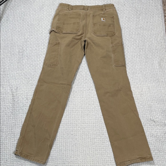 Women’s Carhartt Tan Lightweight Original Fit Cargo Work Pants Size 8Tall - Picture 5 of 16